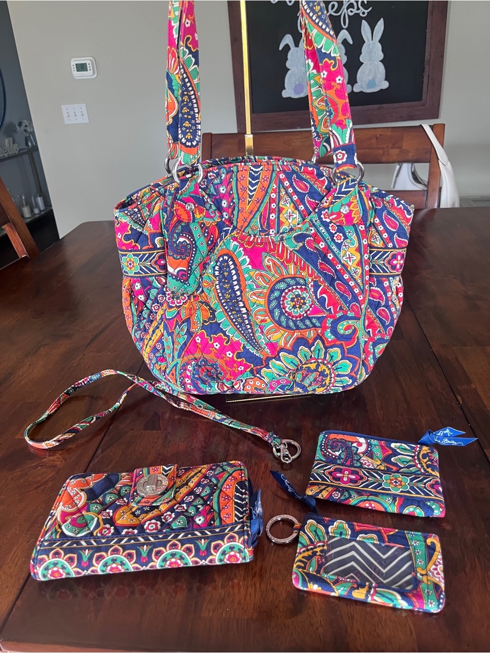 Vera Bradley Venetian Paisley Glenna Satchel tote lot of 5